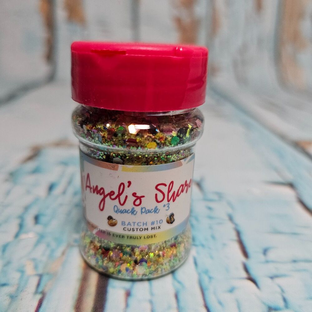 Angel’s Share Custom Glitter Mix 50ml Jar Chunky Holographic Craft Quack Pack #3